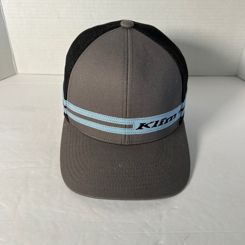 Klim Technical Riding Gear Trucker‎ Hat Snapback Gray Black Blue 3481-000